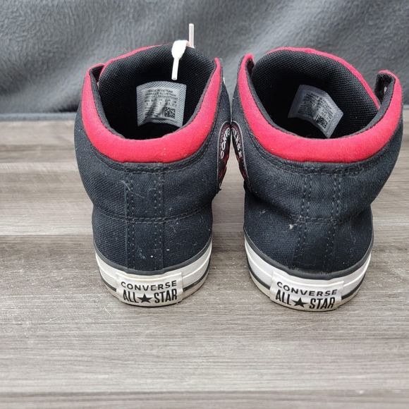 Converse Chuck Taylor All Star Shoes Mens Size 9 Red Black Mid Top 169110F - Picture 4 of 8